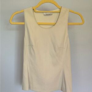 PRADA Cream Fitted Tank Top